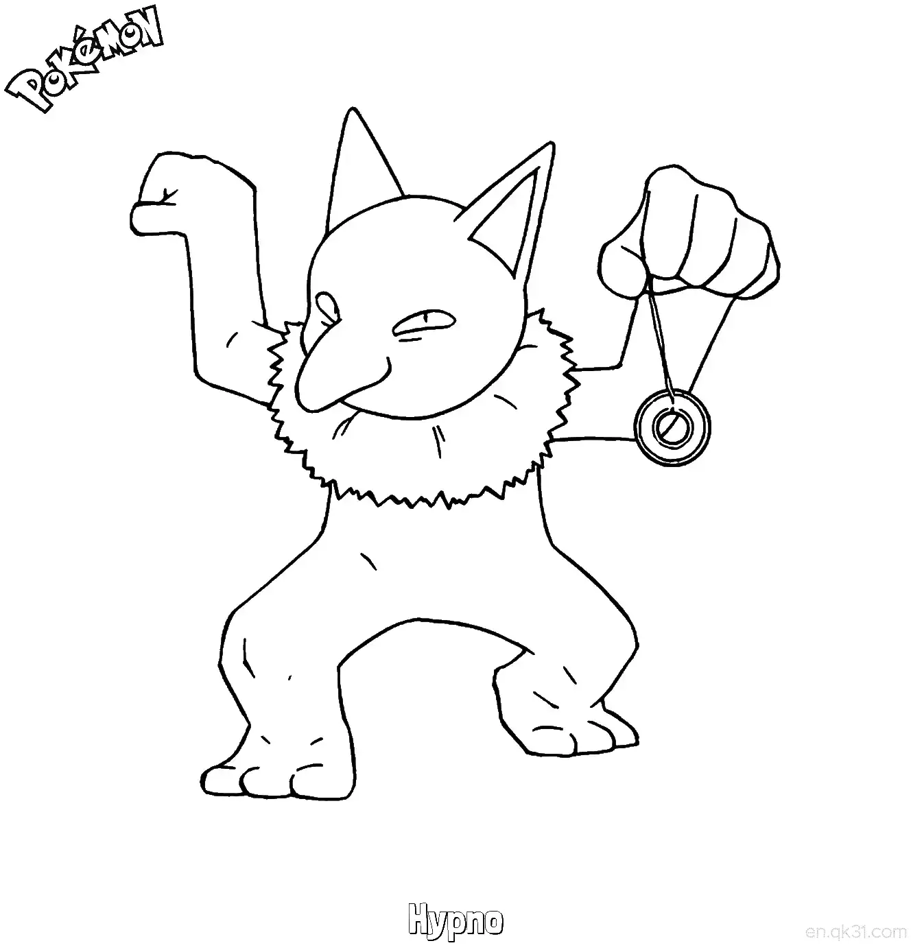 Hypno Coloring Page - Free Printable Pokemon Coloring Sheets – Free Printable Coloring Page for Kids and Adults