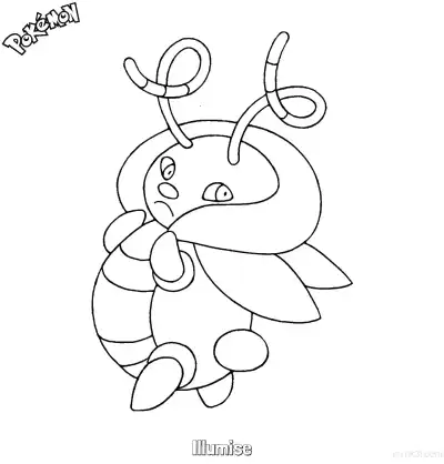 Free printable Illumise Coloring Page - Free Printable Pokemon Coloring Sheets coloring page