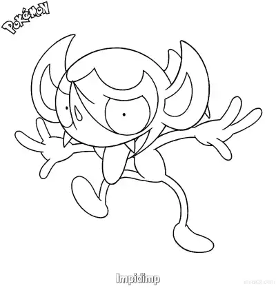 Free printable Impidimp Coloring Page - Free Printable Pokemon Coloring Sheets coloring page
