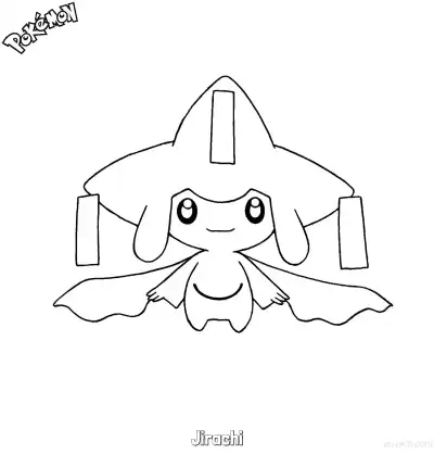 Free printable Jirachi Coloring Page - Free Printable Pokemon Coloring Sheets coloring page