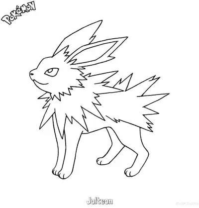 Free printable Jolteon Coloring Page - Free Printable Pokemon Coloring Sheets coloring page