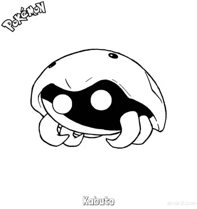 Free printable Kabuto Coloring Page - Free Printable Pokemon Coloring Sheets coloring page