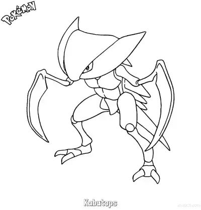 Free printable Kabutops Coloring Page - Free Printable Pokemon Coloring Sheets coloring page