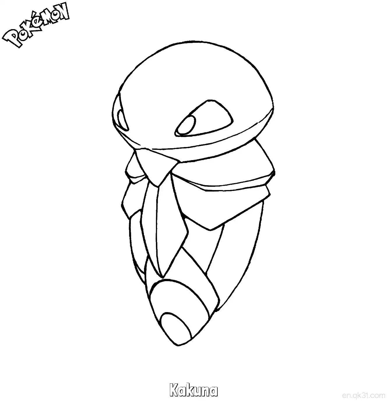 Kakuna Coloring Page - Free Printable Pokemon Coloring Sheets – Free Printable Coloring Page for Kids and Adults