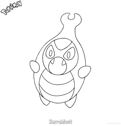 Free printable Karrablast Coloring Page - Free Printable Pokemon Coloring Sheets coloring page
