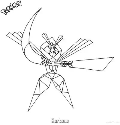 Free printable Kartana Coloring Page - Free Printable Pokemon Coloring Sheets coloring page