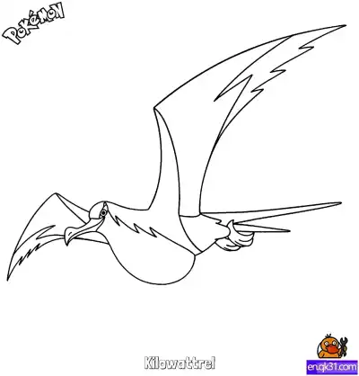 Free printable Kilowattrel Coloring Page - Free Printable Pokemon Coloring Sheets coloring page