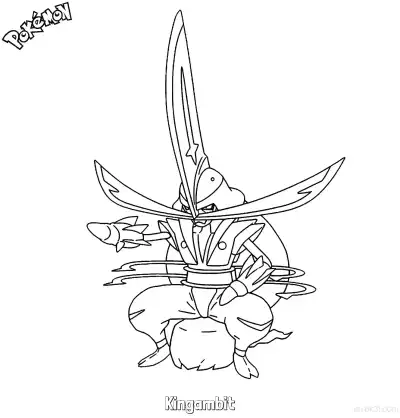 Free printable Kingambit Coloring Page - Free Printable Pokemon Coloring Sheets coloring page