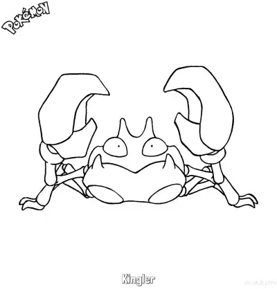 Free printable Kingler Coloring Page - Free Printable Pokemon Coloring Sheets coloring page
