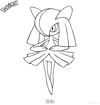 Free printable Kirlia Coloring Page - Free Printable Pokemon Coloring Sheets coloring page