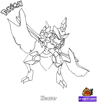 Free printable Kleavor Coloring Page - Free Printable Pokemon Coloring Sheets coloring page