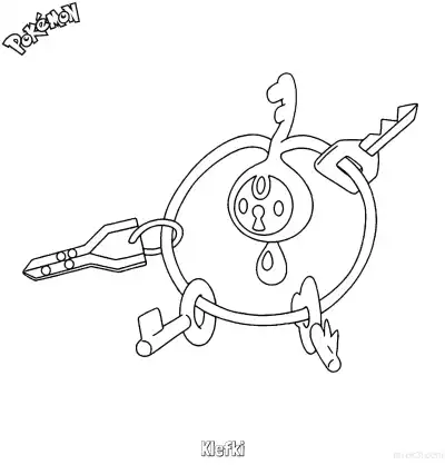 Free printable Klefki Coloring Page - Free Printable Pokemon Coloring Sheets coloring page