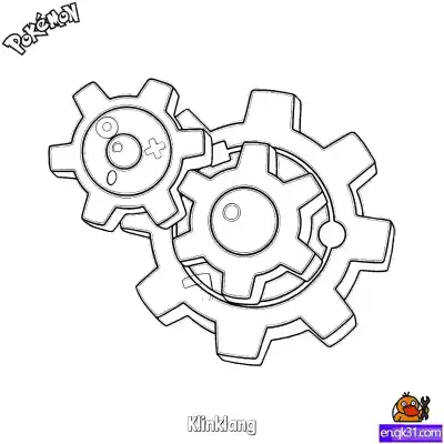 Free printable Klinklang Coloring Page - Free Printable Pokemon Coloring Sheets coloring page