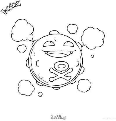 Free printable Koffing Coloring Page - Free Printable Pokemon Coloring Sheets coloring page