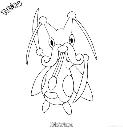 Free printable Kricketune Coloring Page - Free Printable Pokemon Coloring Sheets coloring page