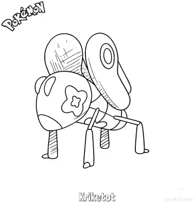 Free printable Kriketot Coloring Page - Free Printable Pokemon Coloring Sheets coloring page