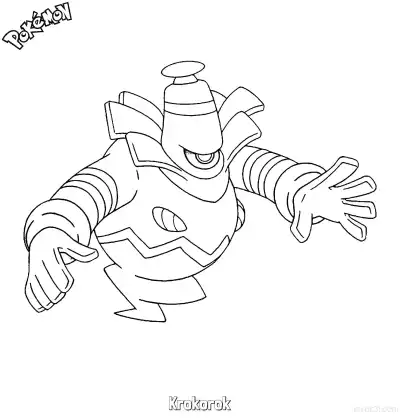 Free printable Krokorok Coloring Page - Free Printable Pokemon Coloring Sheets coloring page