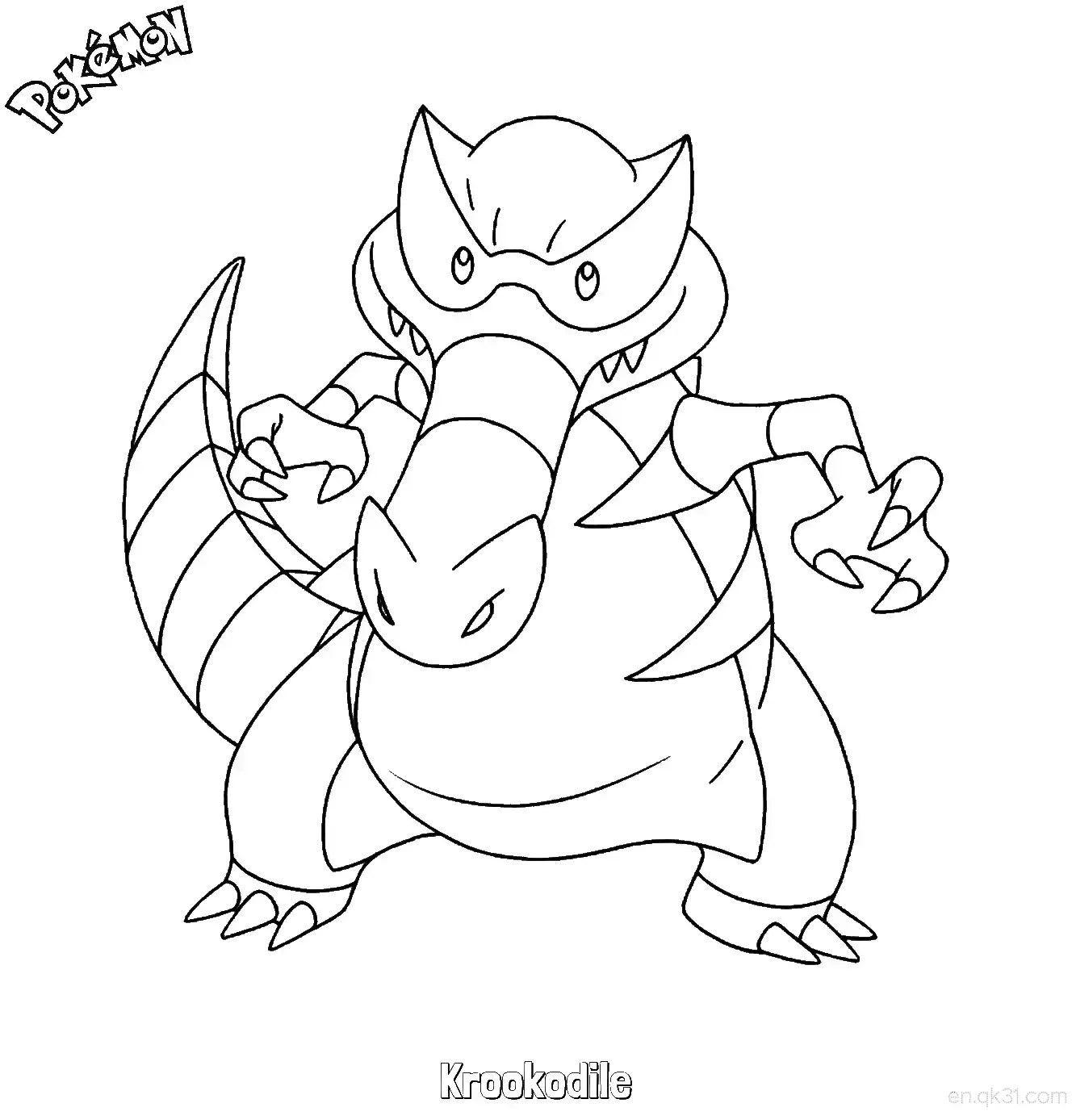 Krookodile Coloring Page - Free Printable Pokemon Coloring Sheets – Free Printable Coloring Page for Kids and Adults