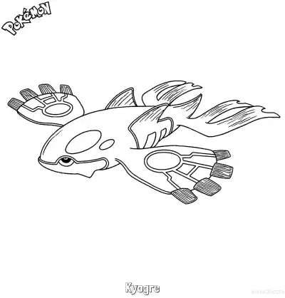Free printable Kyogre Coloring Page - Free Printable Pokemon Coloring Sheets coloring page