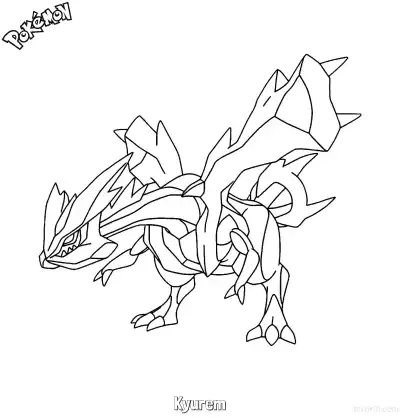 Free printable Kyurem Coloring Page - Free Printable Pokemon Coloring Sheets coloring page