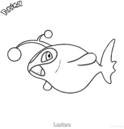 Free printable Lanturn Coloring Page - Free Printable Pokemon Coloring Sheets coloring page