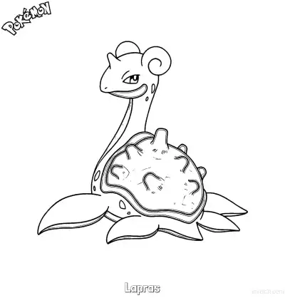 Free printable Lapras Coloring Page - Free Printable Pokemon Coloring Sheets coloring page