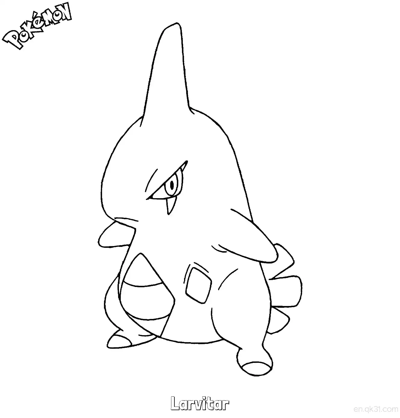 Larvitar Coloring Page - Free Printable Pokemon Coloring Sheets – Free Printable Coloring Page for Kids and Adults