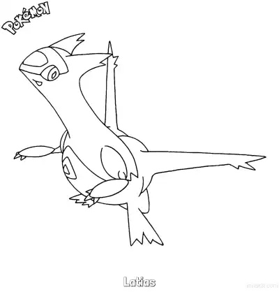 Free printable Latias Coloring Page - Free Printable Pokemon Coloring Sheets coloring page