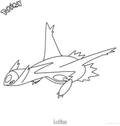 Free printable Latios Coloring Page - Free Printable Pokemon Coloring Sheets coloring page