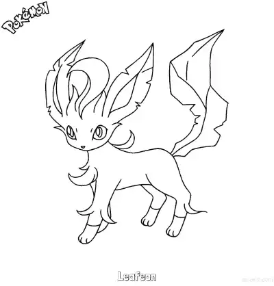 Free printable Leafeon Coloring Page - Free Printable Pokemon Coloring Sheets coloring page