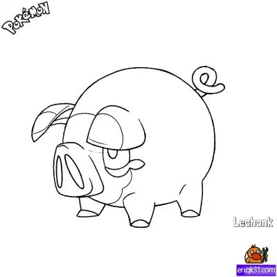 Free printable Lechonk Coloring Page - Free Printable Pokemon Coloring Sheets coloring page
