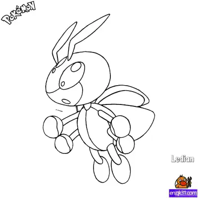 Free printable Ledian Coloring Page - Free Printable Pokemon Coloring Sheets coloring page