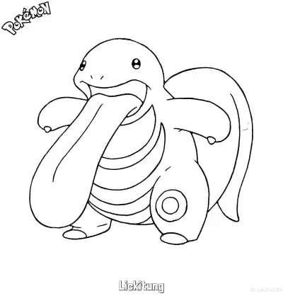 Free printable Lickitung Coloring Page - Free Printable Pokemon Coloring Sheets coloring page