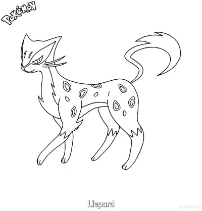 Free printable Liepard Coloring Page - Free Printable Pokemon Coloring Sheets coloring page