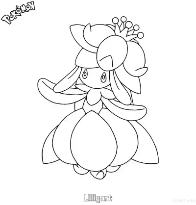 Free printable Lilligant Coloring Page - Free Printable Pokemon Coloring Sheets coloring page
