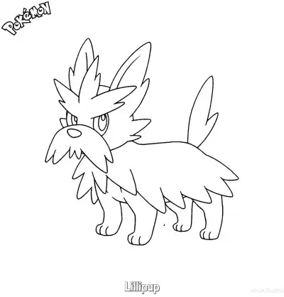 Free printable Lillipup Coloring Page - Free Printable Pokemon Coloring Sheets coloring page