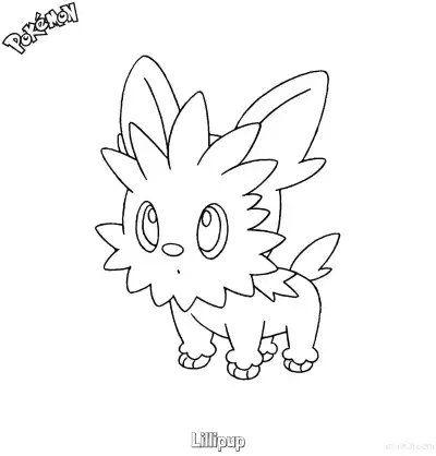 Free printable Lillipup2 Coloring Page - Free Printable Pokemon Coloring Sheets coloring page