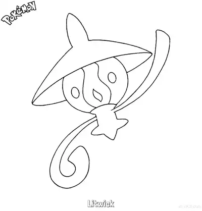 Free printable Litwick Coloring Page - Free Printable Pokemon Coloring Sheets coloring page