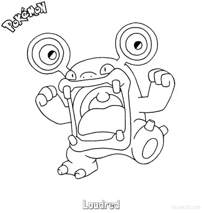 Free printable Loudred Coloring Page - Free Printable Pokemon Coloring Sheets coloring page