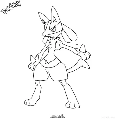 Free printable Lucario Coloring Page - Free Printable Pokemon Coloring Sheets coloring page