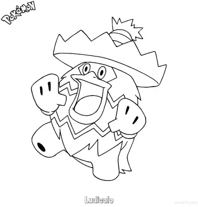 Free printable Ludicolo Coloring Page - Free Printable Pokemon Coloring Sheets coloring page