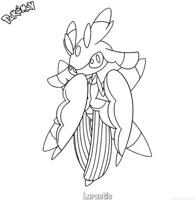Free printable Lurantis Coloring Page - Free Printable Pokemon Coloring Sheets coloring page