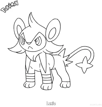 Free printable Luxio Coloring Page - Free Printable Pokemon Coloring Sheets coloring page