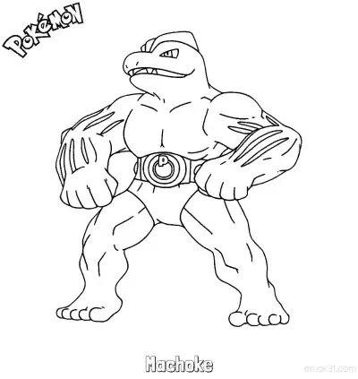 Free printable Machoke Coloring Page - Free Printable Pokemon Coloring Sheets coloring page