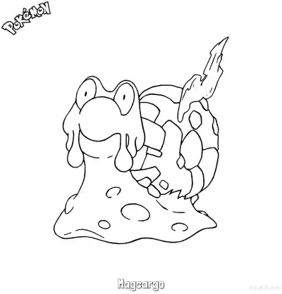 Free printable Magcargo Coloring Page - Free Printable Pokemon Coloring Sheets coloring page