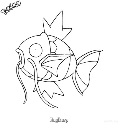 Free printable Magikarp Coloring Page - Free Printable Pokemon Coloring Sheets coloring page