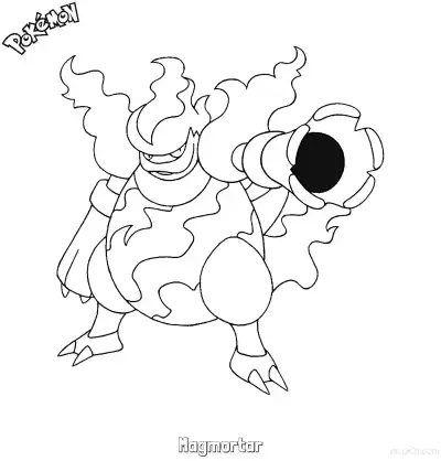 Free printable Magmortar Coloring Page - Free Printable Pokemon Coloring Sheets coloring page