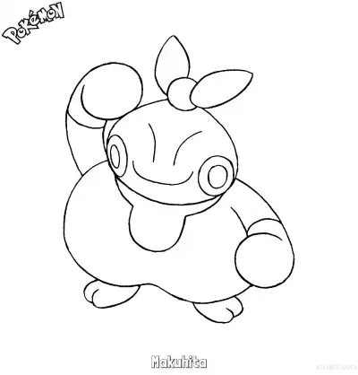 Free printable Makuhita Coloring Page - Free Printable Pokemon Coloring Sheets coloring page