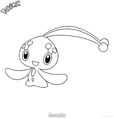 Free printable Manaphy Coloring Page - Free Printable Pokemon Coloring Sheets coloring page
