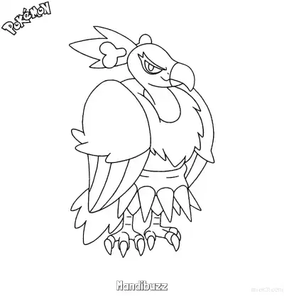 Free printable Mandibuzz Coloring Page - Free Printable Pokemon Coloring Sheets coloring page